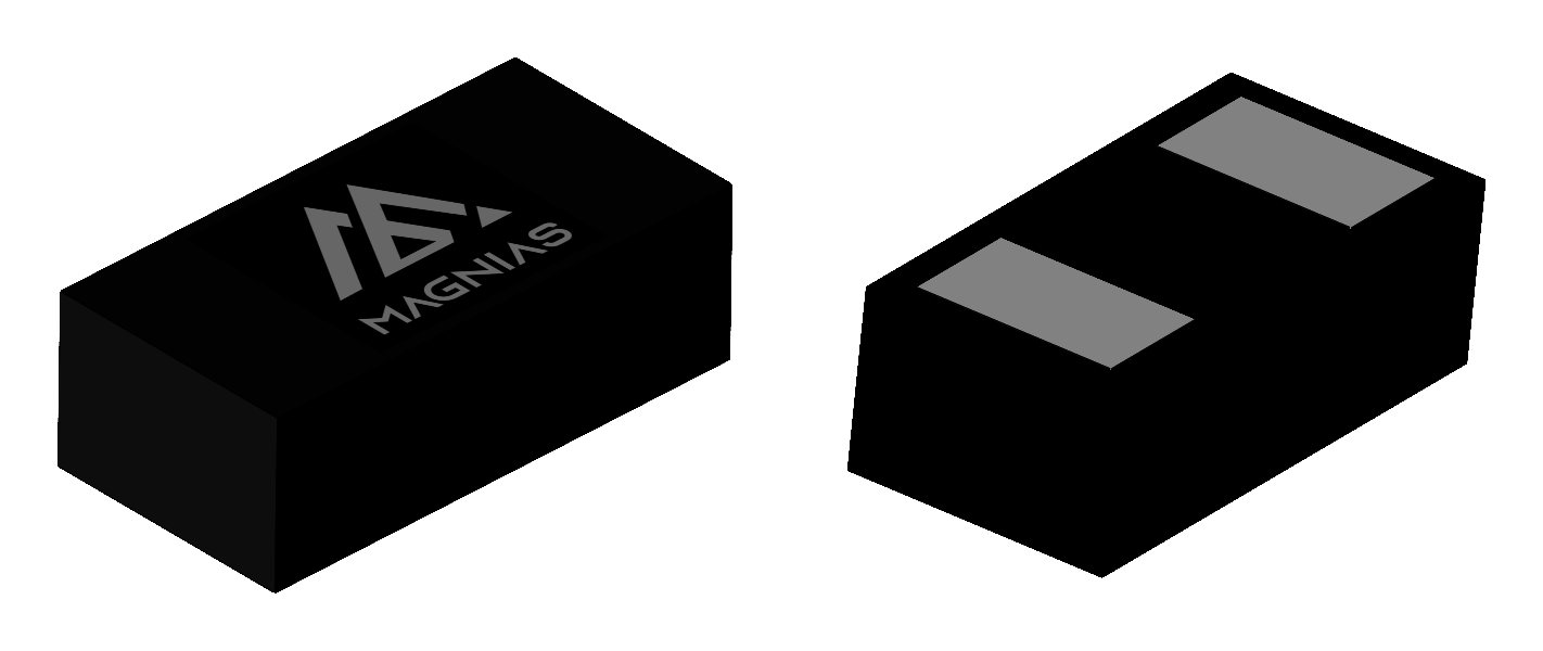 CSP0402-2L 3D package render