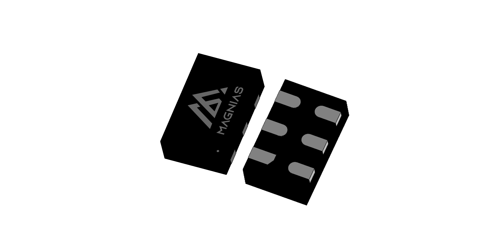 QFN1.4 x 1.35-6L 3D package render