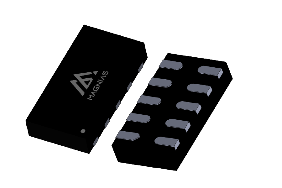 QFN2.2x1.35-10L 3D package render